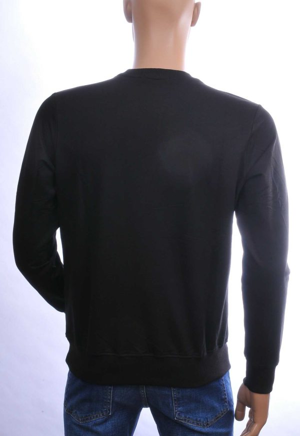 CONTOUR Trendy Regular Fit Ronde Hals Sweatshirt – Zwart