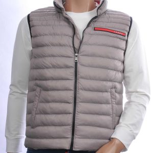 ICON2 Trendy Gewatteerde Slim Fit Korte Heren Bodywarmer - Beige