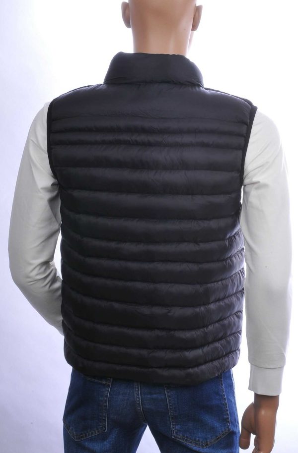 ICON2 Trendy Gewatteerde Slim Fit Korte Heren Bodywarmer - Zwart
