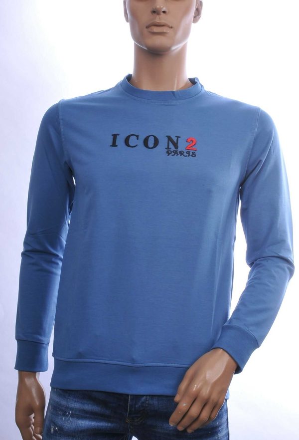 ICON2 Trendy Ronde Hals ICON2 Paris Sweatshirt - Blauw