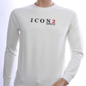 ICON2 Trendy Ronde Hals ICON2 Paris Sweatshirt - Wit