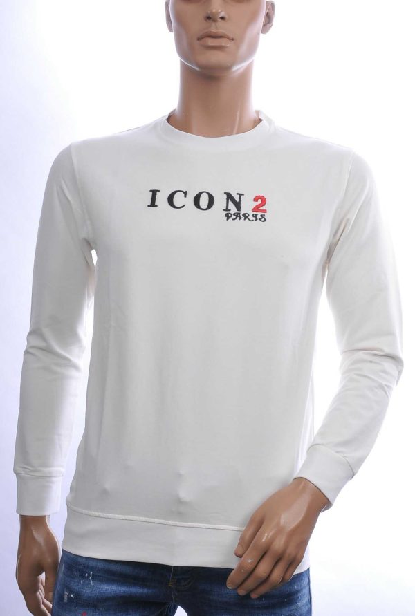 ICON2 Trendy Ronde Hals ICON2 Paris Sweatshirt - Wit