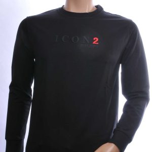 ICON2 Trendy Ronde Hals ICON2 Paris Sweatshirt - Zwart