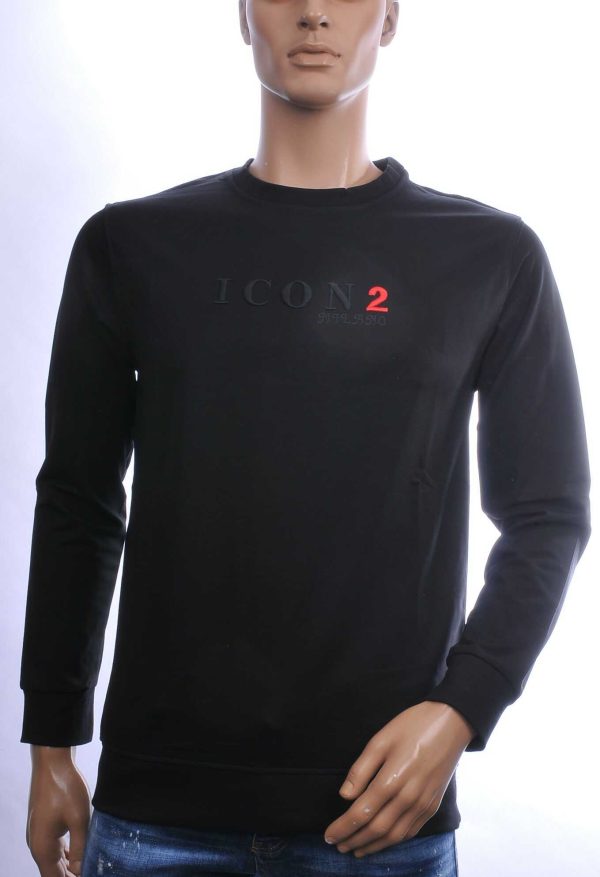 ICON2 Trendy Ronde Hals ICON2 Paris Sweatshirt - Zwart