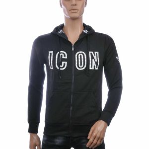 FLEX-STYLE Trendy ICON Heren Sweatvest met Capuchon – Zwart