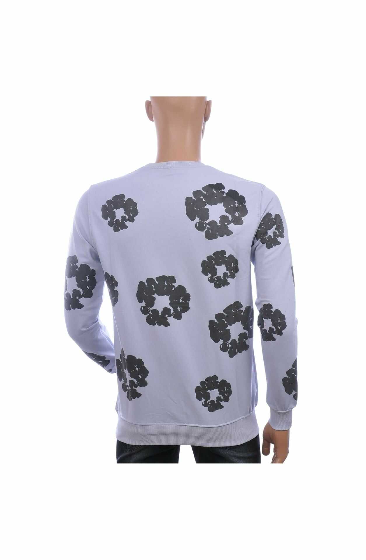 ICON2 Trendy Allover Bloemenprint Heren Sweatshirt – Grijs