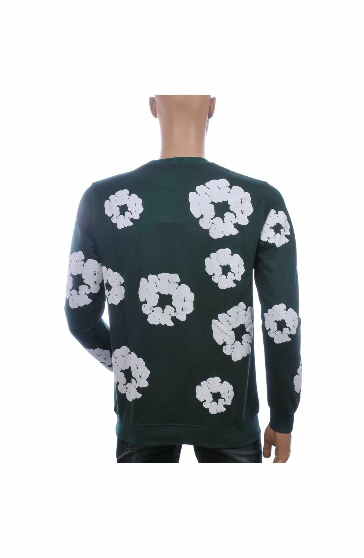 ICON2 Trendy Allover Bloemenprint Heren Sweatshirt – Groen