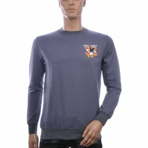 🧥 ICON2 Trendy Ronde Hals Heren Sweatshirt met Mickey Mouse Print – Antraciet