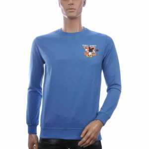 🧥 ICON2 Trendy Ronde Hals Heren Sweatshirt met Mickey Mouse Print – Blauw