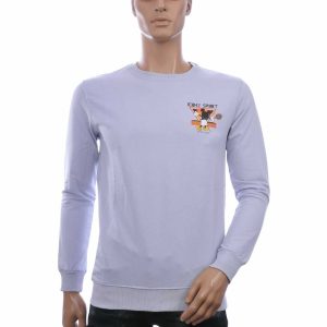 🧥 ICON2 Trendy Ronde Hals Heren Sweatshirt met Mickey Mouse Print – Grijs