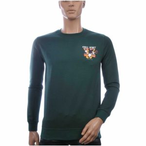 🧥 ICON2 Trendy Ronde Hals Heren Sweatshirt met Mickey Mouse Print – Groen