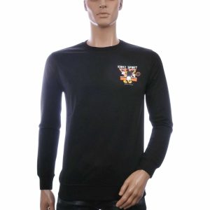 🧥 ICON2 Trendy Ronde Hals Heren Sweatshirt met Mickey Mouse Print – Zwart