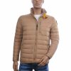 JUST KEY Trendy Slim Fit Korte Tussen Herenjas - Beige