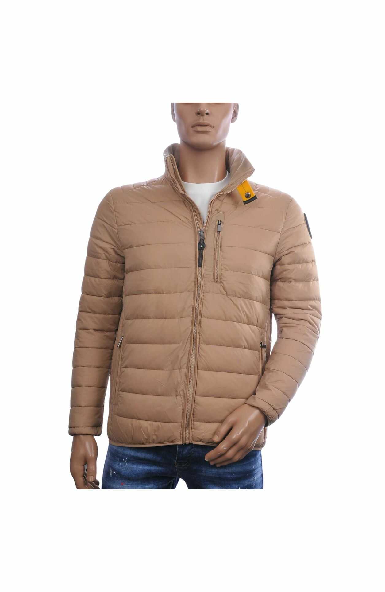 JUST KEY Trendy Slim Fit Korte Tussen Herenjas - Beige