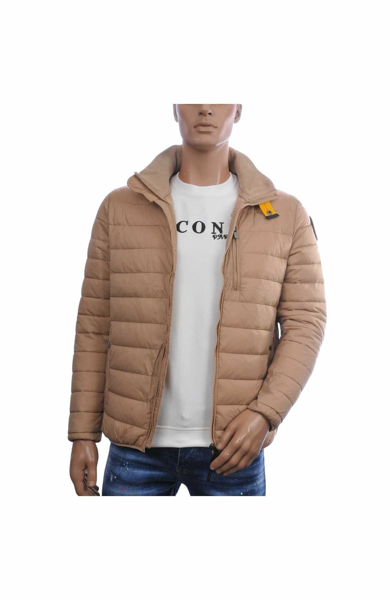 JUST KEY Trendy Slim Fit Korte Tussen Herenjas - Beige