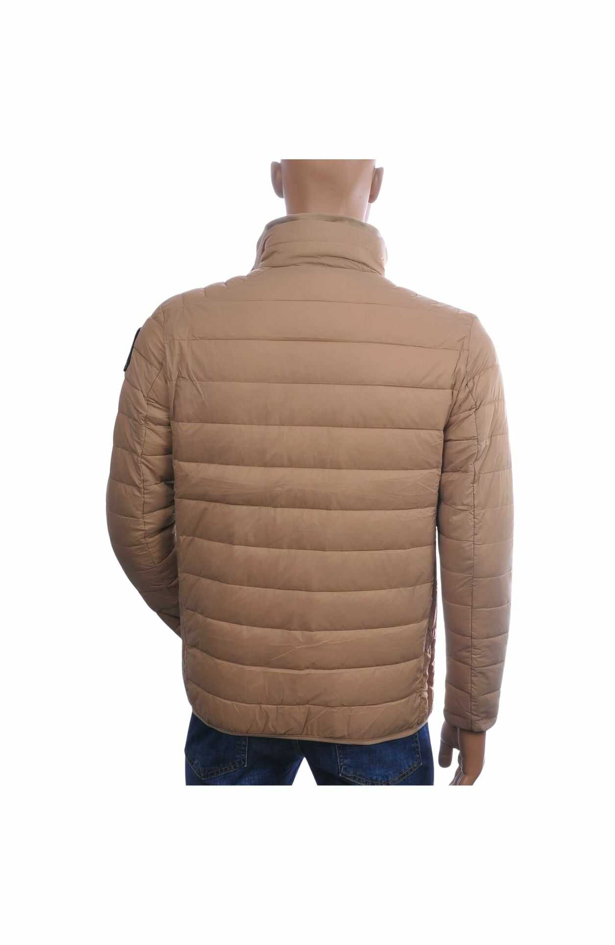 JUST KEY Trendy Slim Fit Korte Tussen Herenjas - Beige