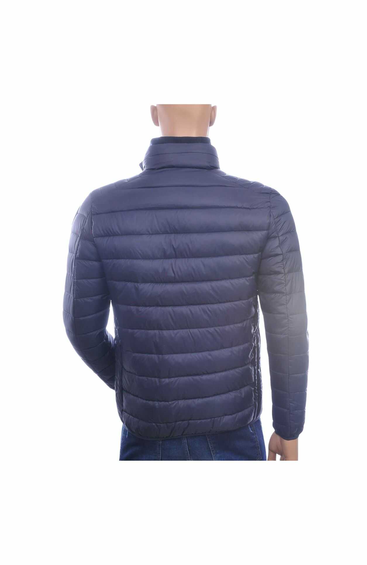 JUST KEY Trendy Slim Fit Korte Tussen Herenjas - Navy