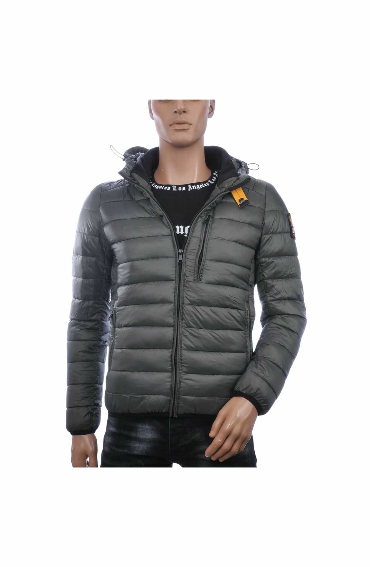 MEN'S WEAR Trendy Korte Heren Jas met Vaste Capuchon – Khaki