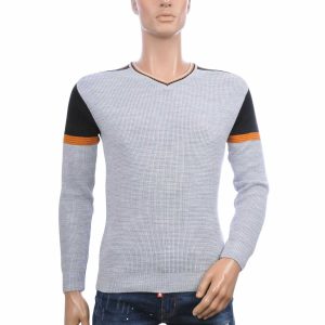 CI-BORG Trendy Slim Fit V-Hals Dunne Heren Trui - Grijs