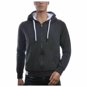 RED BRIDGE Heren Vest met Capuchon & Witte Voering – Antraciet