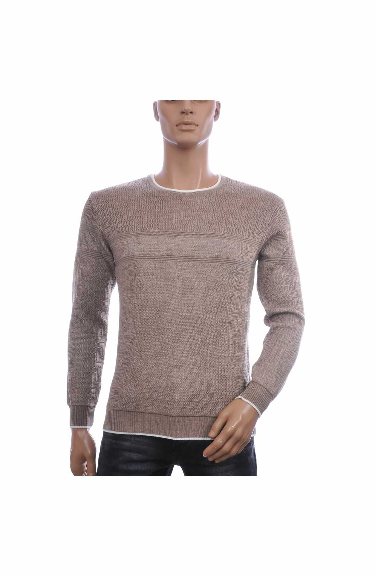 CI-BORG trui heren, dunne heren pullover, heren trui ronde hals, slim fit trui heren, fine knit heren trui, moderne heren trui, all-over dessin trui, zwarte heren trui, beige heren trui, casual chic herenmode, online goedkoop heren trui bestellen, Heren trui kopen in Nijmegen, Kledingwinkel in Nijmegen, CHARRA, ZARA,COEF, CHASIN