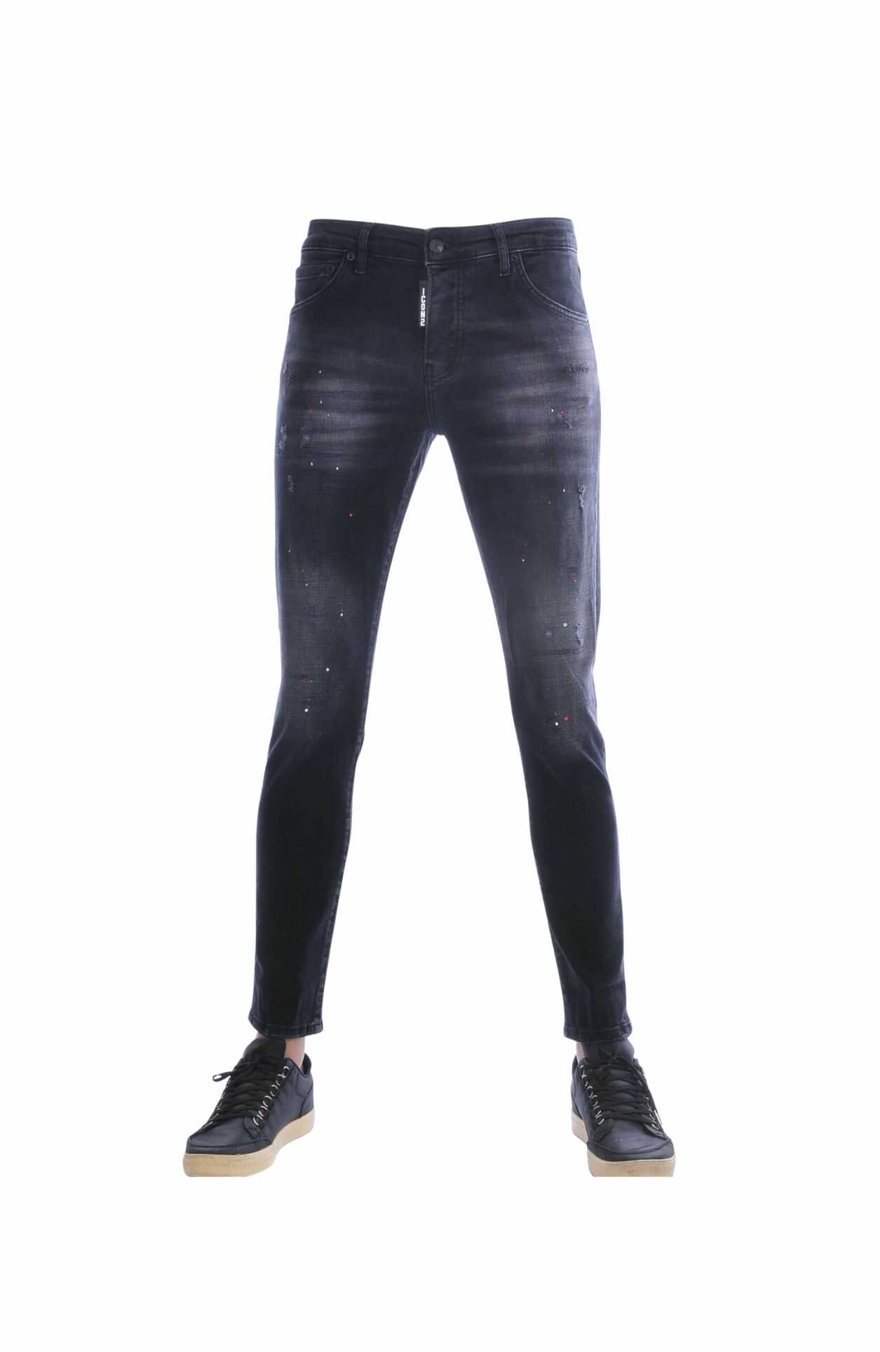 icon2 jeans zwart, zwarte slim fit jeans heren, stretch jeans zwart heren, destroyed jeans zwart, jeans met verfspatten zwart, repaired jeans heren, streetwear jeans zwart, skinny jeans zwart heren, premium denim heren, moderne zwarte heren jeans, urban denim zwart, trendy heren jeans 2026, icon2 slim fit zwart, designer jeans heren, goedkoop heren jeans kopen, online heren jeans kopen, heren Kleding in Nijmegen, CHARRA, ZARA, COEF, CHASIN, WAM DENIM