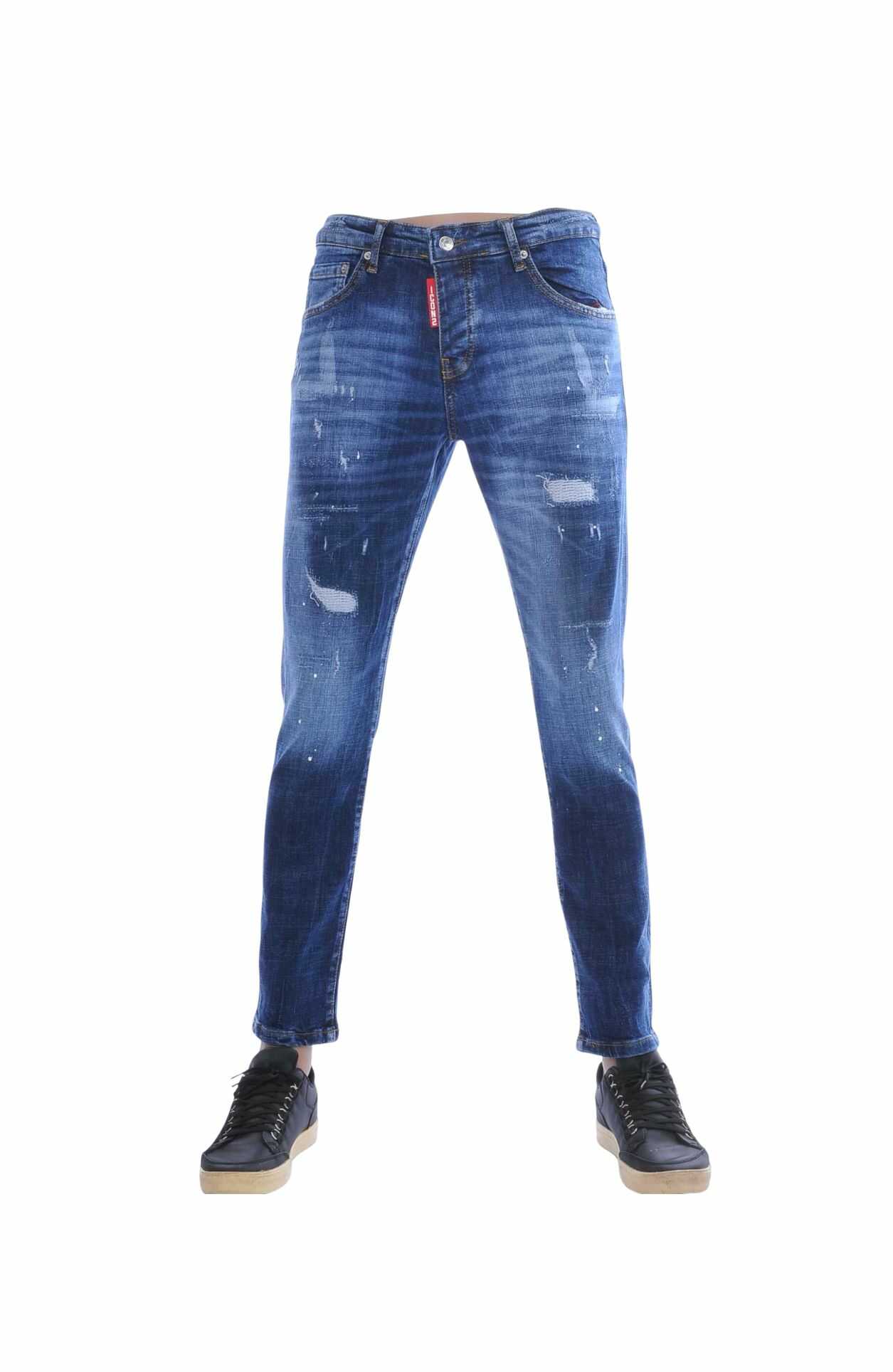 icon2 jeans donkerblauw, slim fit jeans heren, stretch jeans heren, donkerblauwe jeans met verfspatten, destroyed jeans heren, repaired denim heren, streetwear jeans blauw, moderne heren jeans, premium denim heren, skinny slim fit jeans, trendy heren jeans 2026, urban denim heren, jeans met stretch blauw, icon2 slim fit stretch, designer jeans heren, goedkoop heren jeans kopen, online heren jeans kopen, heren Kleding in Nijmegen, CHARRA, ZARA, COEF, CHASIN, WAM DENIM, dsquared2