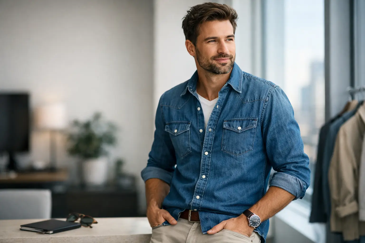 Denim overhemd heren: zo draag je het goed