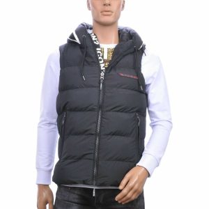 ICON2 heren bodywarmer zwart met capuchon en rits
