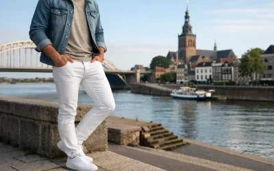 Wit stretch jeans heren: strak zonder gedoe
