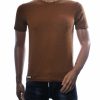 Club Ju heren t shirt slim fit bruin structuur