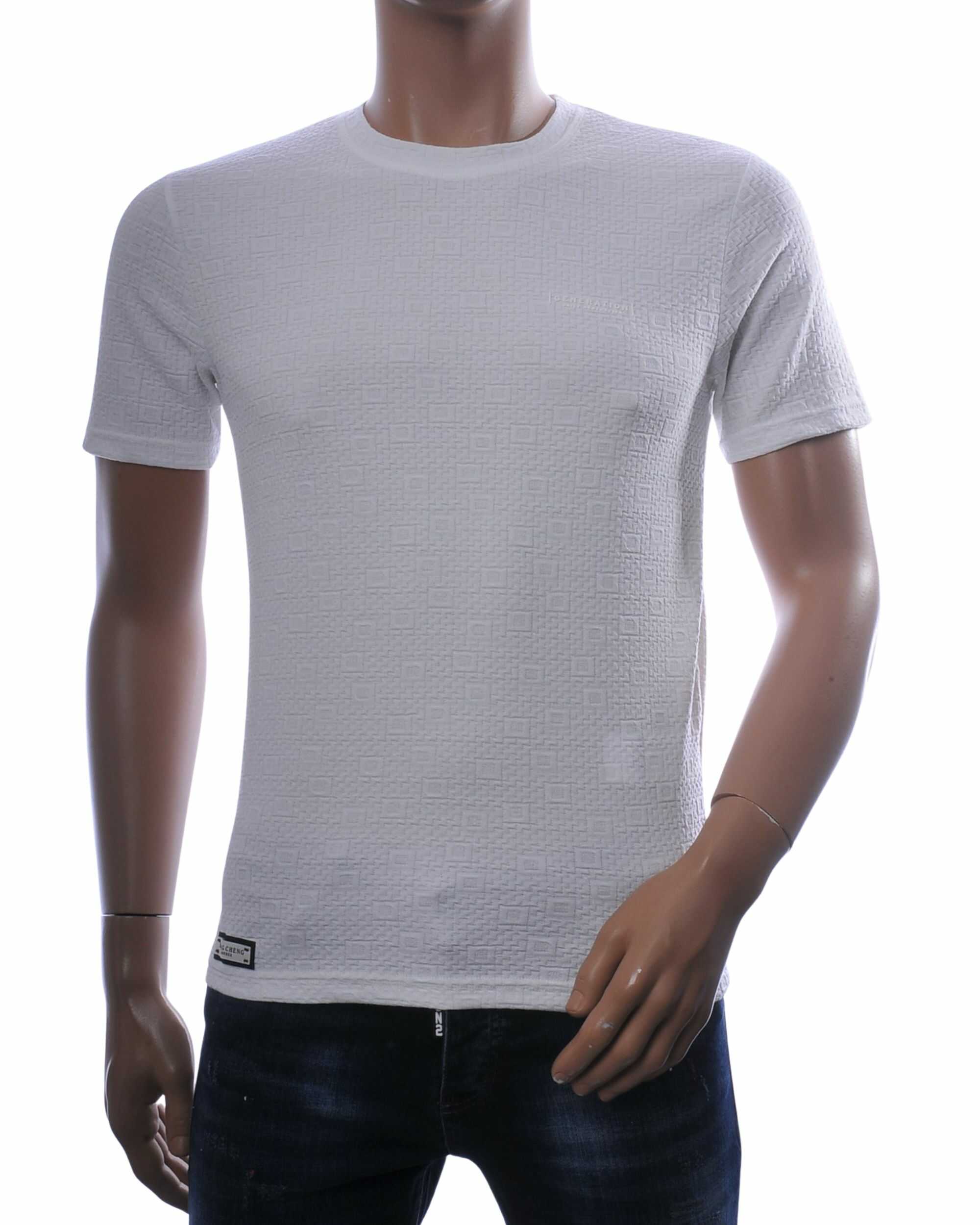 Club Ju heren t shirt slim fit bruin structuur