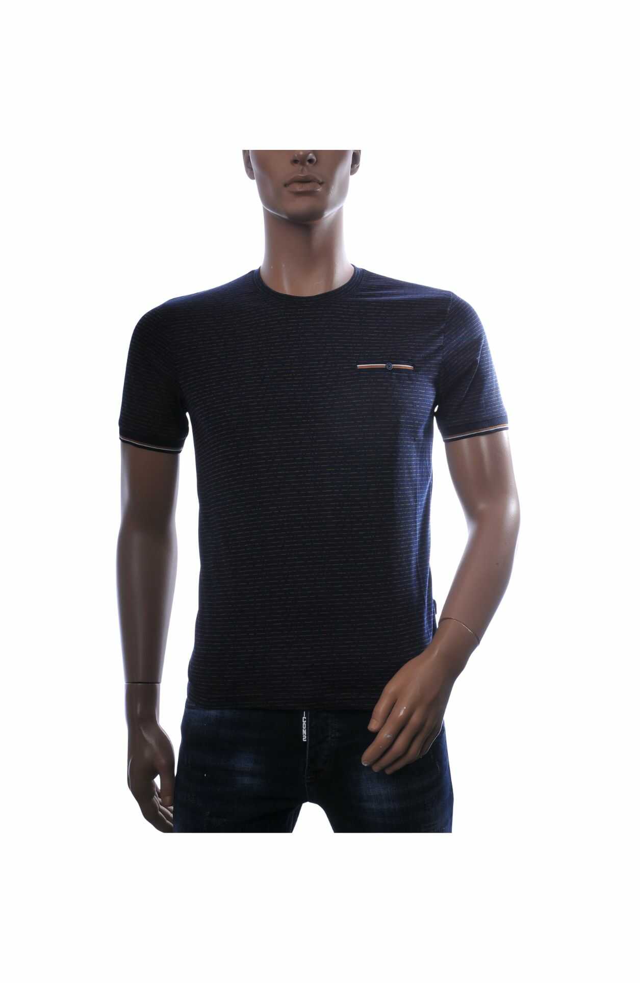 Club Ju ronde hals basic effen T-shirt Navy - Afbeelding 13