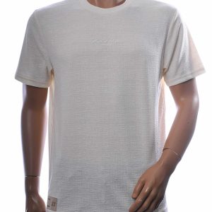 Club Ju heren t shirt slim fit beige katoen stretch