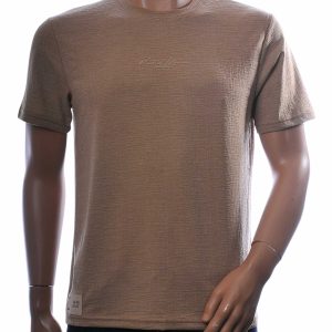 Club Ju heren t shirt slim fit beige katoen stretch
