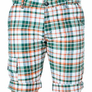 geruite korte broek heren katoen