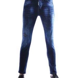 ICON2 Slim Fit Jeans Blauw Heren Stretch – Minimal Destroyed Denim