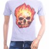 skull t-shirt heren zwart print