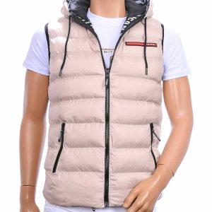ICON2 heren bodywarmer met capuchon beige
