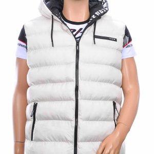 ICON2 heren bodywarmer met capuchon wit
