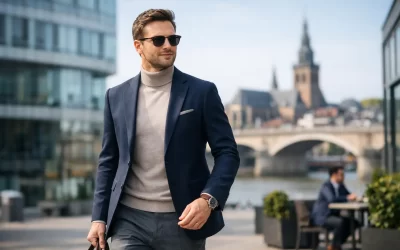 Stijlvol gekleed naar kantoor als moderne man
