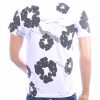 CI-BORG bloemen print heren T-shirt wit streetwear