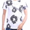 CI-BORG bloemen print heren T-shirt wit streetwear