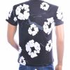 CI-BORG bloemen print heren T-shirt zwart streetwear