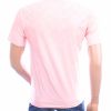 FLEX-STYLE F183 heren T-shirt roze met GOOD borduursel en all-over print
