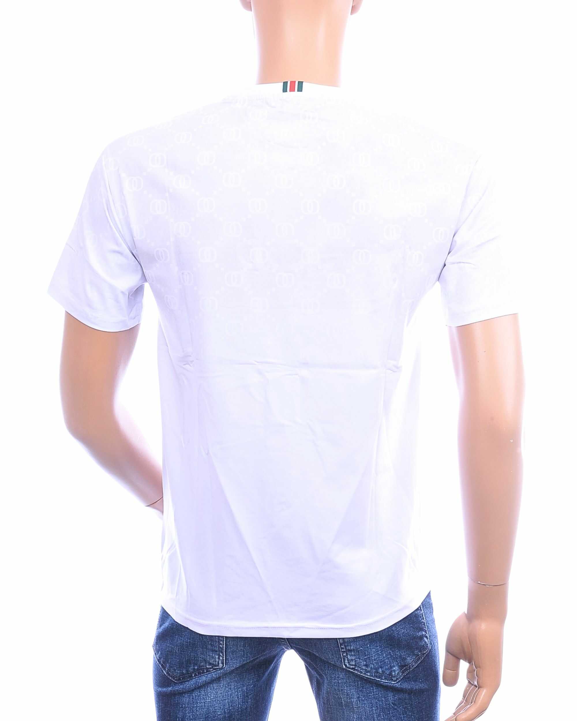 FLEX-STYLE F183 wit heren T-shirt met GOOD logo en moderne pasvorm