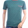 FLEX-STYLE F589 groen heren T-shirt met borstzak allover dessin