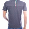 FLEX-STYLE F753 zwart heren T-shirt achterzijde met Italiaanse kleurenband