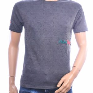 FLEX-STYLE F753 zwart heren T-shirt met Andre Bogle logo en allover patroon