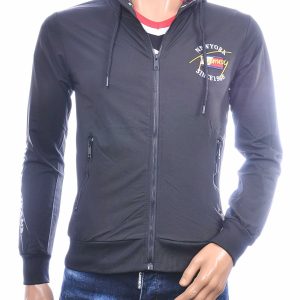 FLEX-STYLE heren vest met capuchon en ritssluiting zwart